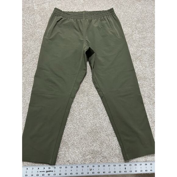 Outdoor Voices Men's Large Zephyr Pants Dark Olive Performance Stretch - Picture 2 of 7